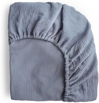 mushie Extra Soft Muslin Fitted Crib Sheet | 192 Thread Count | 28"x 52" by mushie