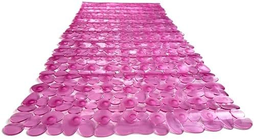 “Pebbles” Non-Slip Bathtub/Shower Mat 35"x16" Rectangular, Machine-Washable by TikeSmart