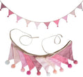 Fabric Bunting Banner, 2 Pack Handmade Neutral String Banner by JIALITFUN