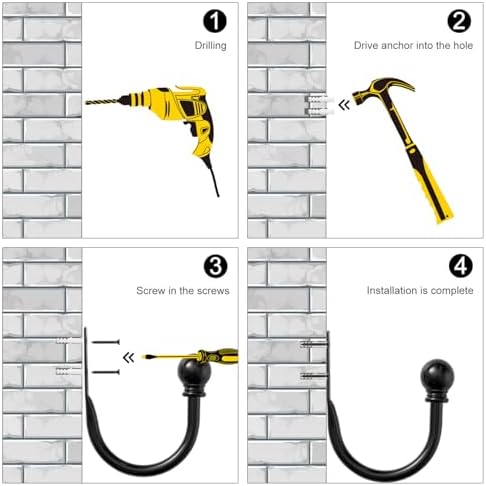 Black Curtain Hooks - Image 7