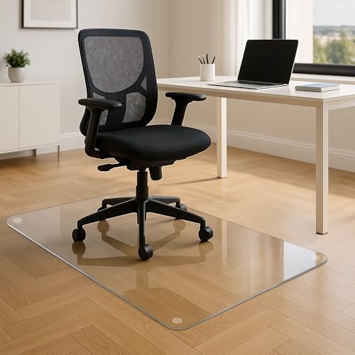 VASUHOME Heavy-Duty Tempered Glass Chair Mat, 31 x 48 Inch Large Office Floor - Image 6