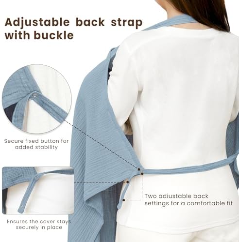 Konssy Muslin Nursing Cover Up for Breastfeeding - Image 5