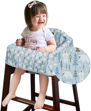 Dual-Belt Baby High Chair Cover, Upgrade Version, by HOME
