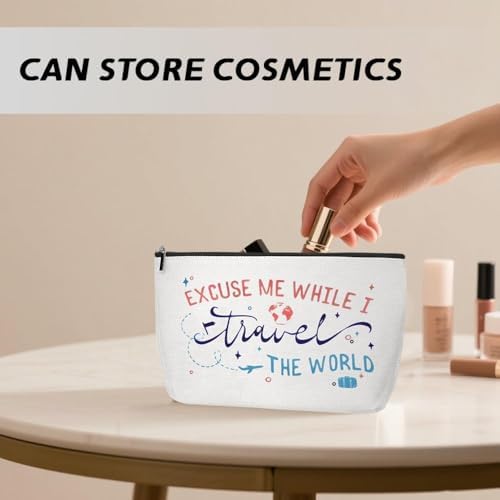 Travel Makeup Cosmetic Bag for Women Girls Travel Essentials Toiletry Bag - Image 6