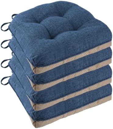 Chair Cushions for Dining Chairs Set of 4, Royal Blue by FlyGulls