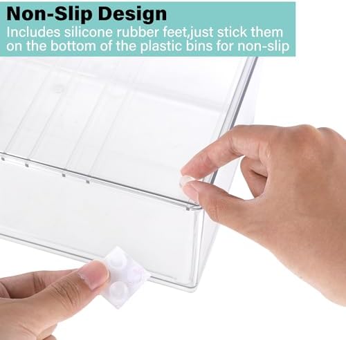 Prsildan Acrylic Makeup Organizer, 2 Pack Stackable Clear Storage Drawers - Image 6
