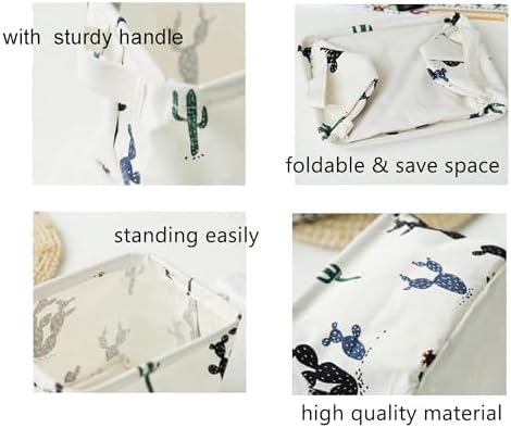 KRLIFCSL Storage Bins Foldable Cactus Storage Basket - Image 3