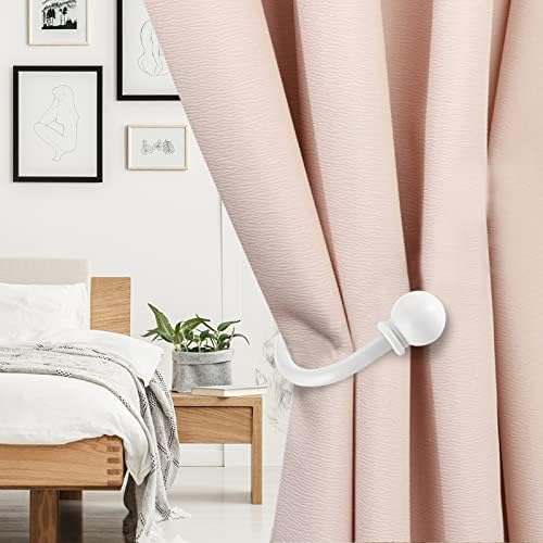 Sumnacon Set of 2 Decorative Curtain Holdbacks, Wall Mounted Aluminum Alloy - Image 3