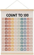 Number Chart 1-100 Poster Hanger, Boho Classroom Decor Wall Learning Poster by Unknown