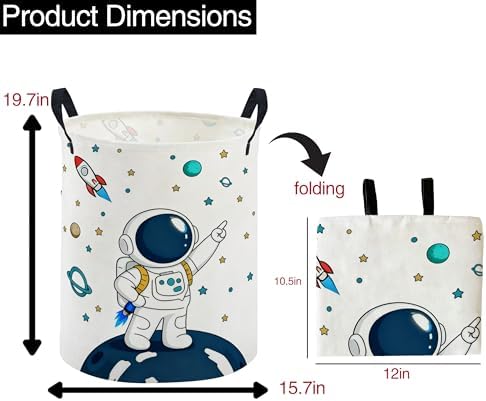 ESSME Kids Laundry Basket, Space Hamper Collapsible Canvas Waterproof Storage - Image 2