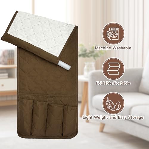 MEHIDFY Sofa Armrest Caddy, Waterproof Bedside Storage Organizer, Non Slip - Image 6