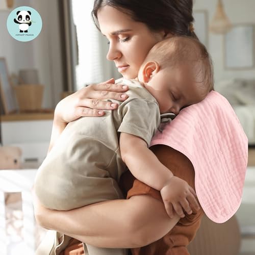 HIPHOP PANDA 100% Cotton Muslin Baby Burp Cloths - Image 5