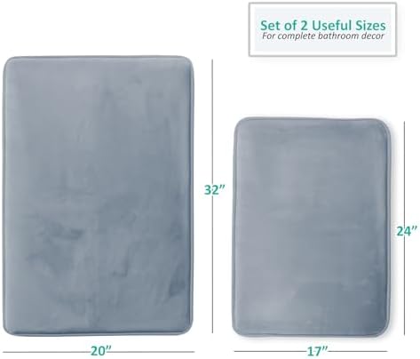 Clara Clark 2 Piece Bathroom Rug Set - Image 2