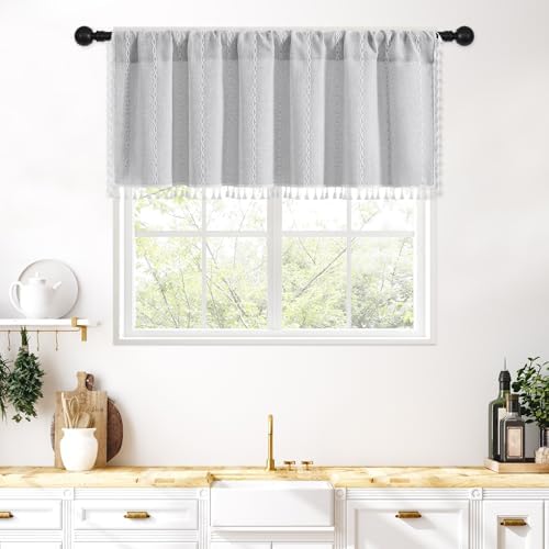 MitoVilla Grey Kitchen Valances by MitoVilla