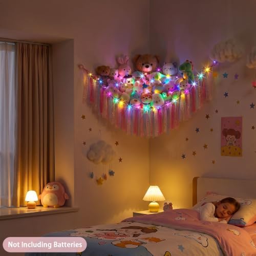 FIOBEE Stuffed Animals Net LED Light Toy Hammock - Image 4