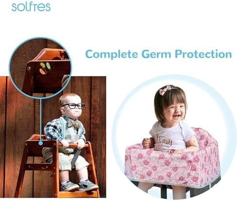 Solfres Dual-Belt High Chair Cover, Baby High Chair Cover, Upgrade Version - Image 3