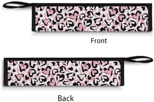 Heart Leopard Print Reusable Travel Tableware Carrying Bag Storage Case Cutlery - Image 3