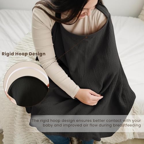 Konssy Muslin Nursing Cover Up for Breastfeeding - Image 3