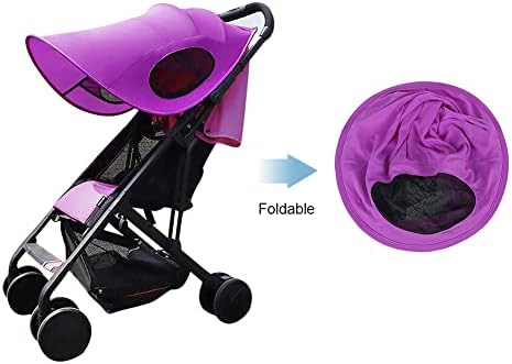 Baby Stroller Sun Shade Sun Rain Shade Blackout Blind Canopy Cover - Image 3