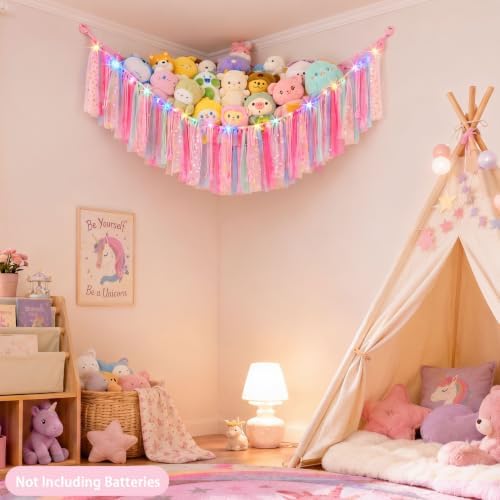 FIOBEE Stuffed Animals Net LED Light Toy Hammock - Image 5