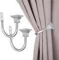 Sumnacon Set of 2 Curtain Holdbacks, Wall Mounted Aluminum Alloy Window Drapery by Sumnacon