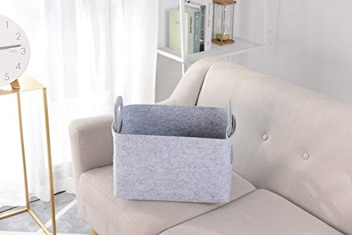 Storage Basket Felt Storage Bin Collapsible& Convenient Box Organizer - Image 3