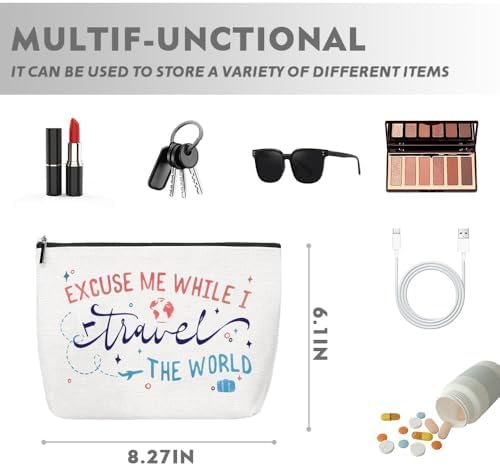 Travel Makeup Cosmetic Bag for Women Girls Travel Essentials Toiletry Bag - Image 2