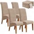 Deisy Dee Stretch XL/Oversized Extra Large Velvet Dining Room Chair Covers by DeisyDee