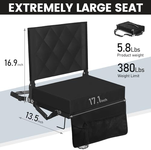 Sheenive Stadium Seats with Back Support, Padded Bleacher Seat Cushion - Image 2