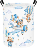 Foldable Waterproof Round Fabric Laundry Basket Home by QUEENLALA