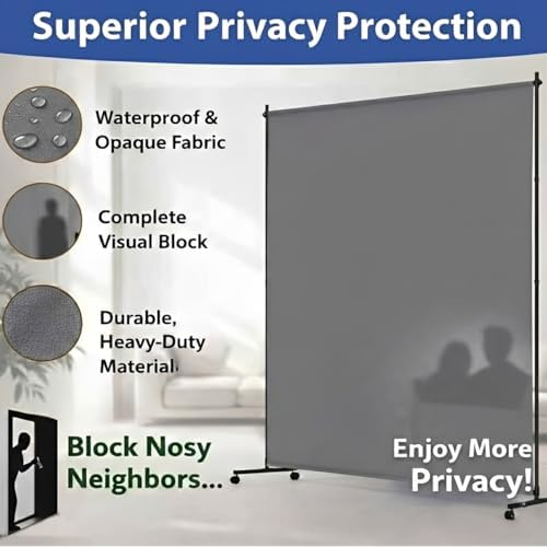 Large Single Panel Room Divider, Thickened Fabric Partition Wall - Image 3