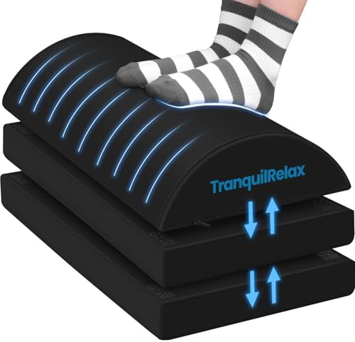 TranquilRelax Foot Rest Under Desk, 3-Height Adjustable Foot Stool by Unknown