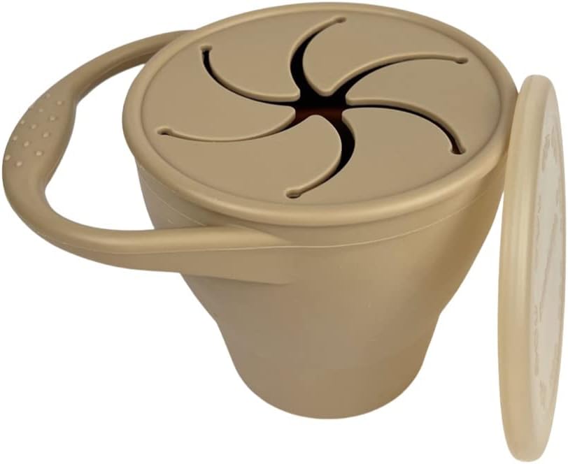 | Snack Attack Cup | Collapsible Silicone Container | Toddler and Baby Catcher by BraveJusticeKidsCo