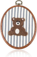 Chunful Felted Blue Striped Bear Nursery Wall Decor Cute Wall Art by Chunful