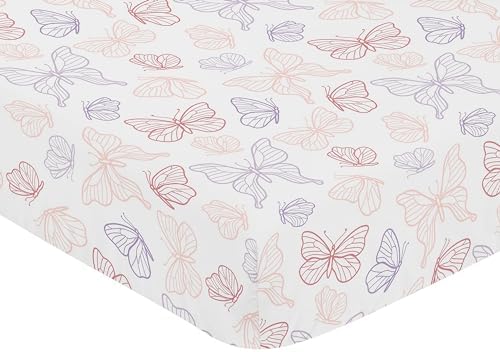 Sweet Jojo Designs Shabby Chic Butterfly Girl Baby Crib Bedding Set Infant - Image 6