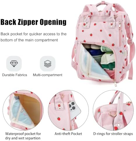 Baby Diaper Bag Backpack for Mom, Large Capacity Travel Nappy Bag for Boys & - Image 4