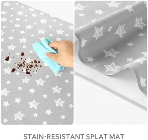 Baby Splat Mat for Under High Chair Mat, Waterproof and Washable - Image 4