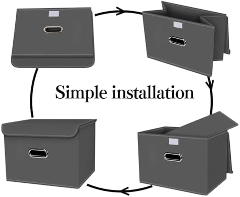Fabric Foldable Collapsible Storage Cube Bin Organizer Basket - Image 6
