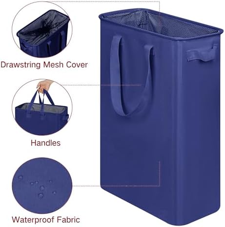 efluky Slim Laundry Basket, Narrow Laundry Hamper - Image 3