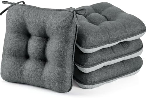 BETU Chair Cushions for Dining Chairs Set of 4, 3.5" Thick Kitchen Table Chair by BETU