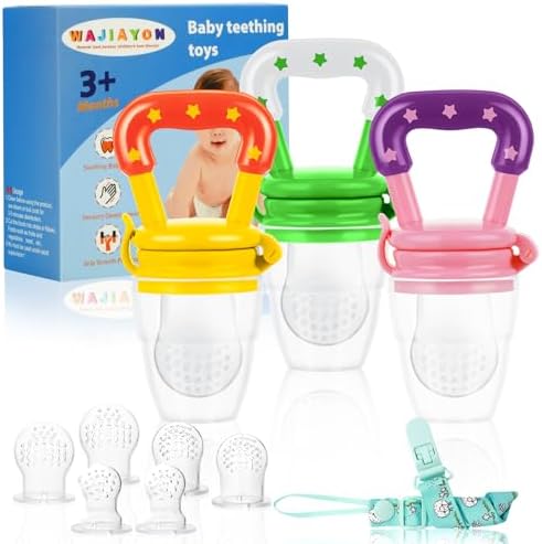 Baby Fruit Feeder/Food Feeder Pacifier- Infant Teething Feeders | Silicone by WAJIAYON