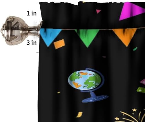 Alphabet Valances Curtain Colorful Learning Tools Back to School Pattern Window - Image 3