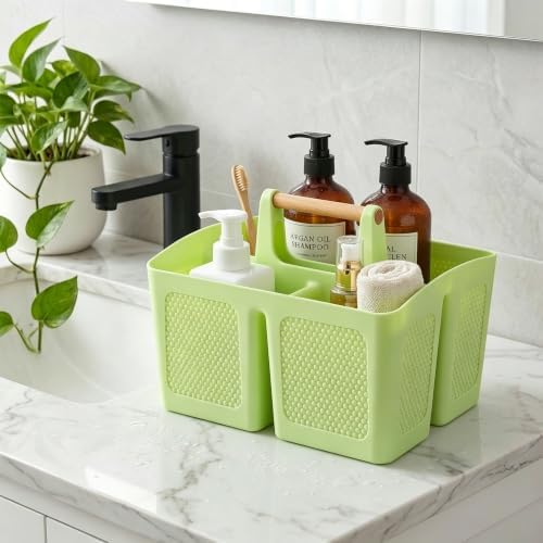 Haundry Plastic Green Shower Caddy Basket - Image 4