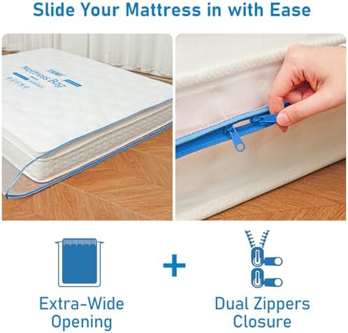 ZCHENBS® - Queen Mattress Bags for Moving, Waterproof Mattress Storage Bag - Image 3