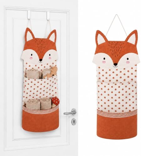 Fox Hanging Diaper Organizer for Nursery Woodland, 27x12 Inch by Ferrochef