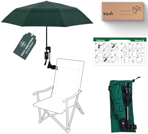 Chair Umbrella with Universal Clamp by Unknown