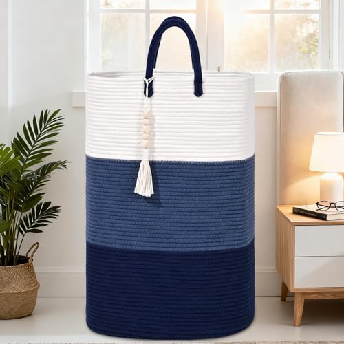 Woven Laundry Basket for Clothes, 100 L Large Rectangle Laundry Hampers - Image 4