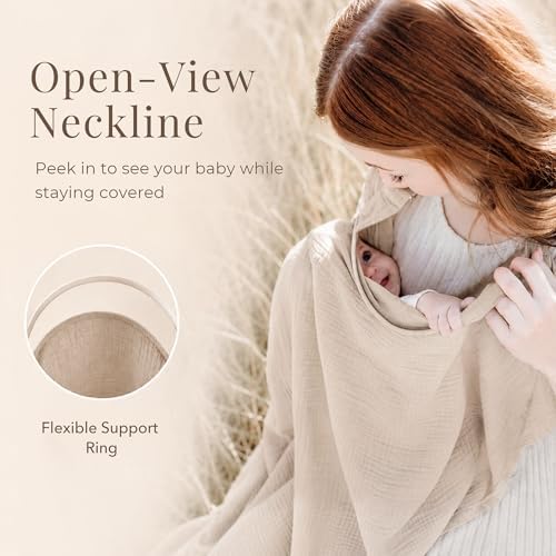 Konssy Muslin Nursing Cover Up for Breastfeeding - Image 4