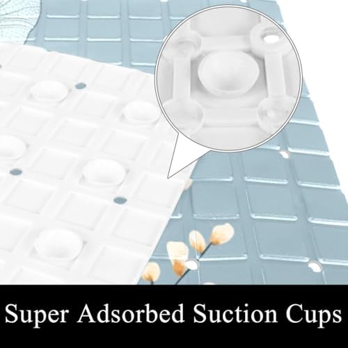Shower Mat Bathtub Mat, 26.8x15.1 inch, Non-Slip Bath Mat - Image 3