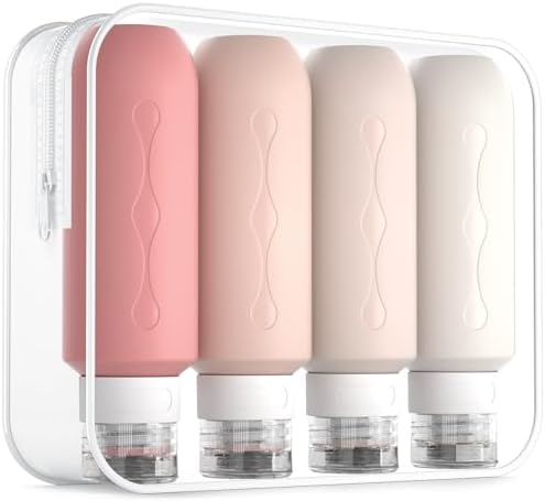 Gemice Travel Bottles for Toiletries, Tsa Approved Travel 6oz Size Containers by GemiceBeautyTools
